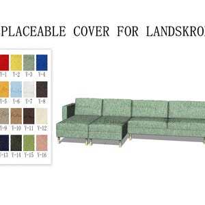 Replaceable Sofa Covers For LANDSKRONA 5 Seats with 2 Chaise(3 Seats+2 Chaise),LANDSKRONA sofa covers,covers for Landskrona sofa,Couch Cover