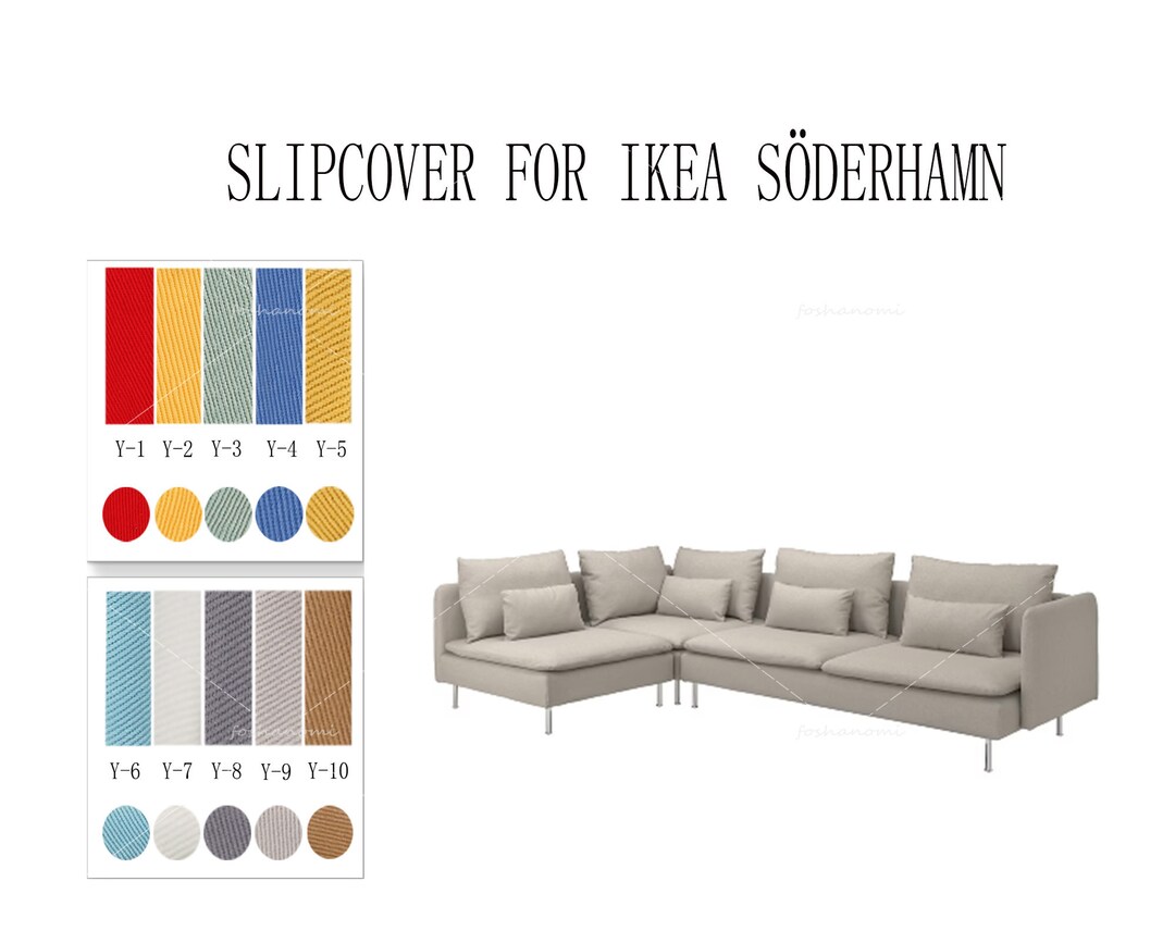 IKEA SÖDERHAMN Sofa Covers 4 Seats With Corner and 1 Open Etsy