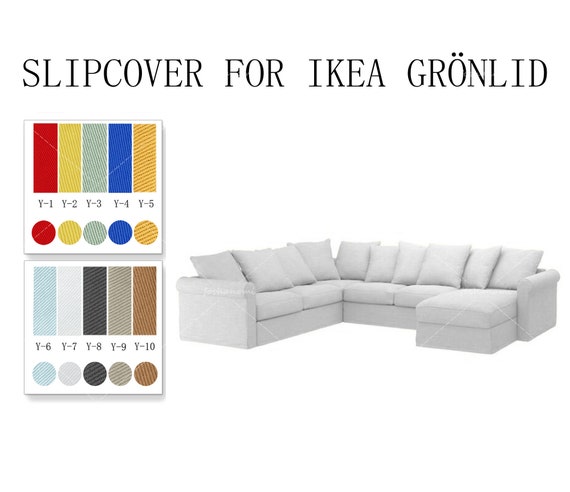 Copridivano sostituibili per divano angolare IKEA GRÖNLID 5 posti con  chaise, copridivano, copridivano Gronlid, fodere per divano Ikea Gronlid -   Italia