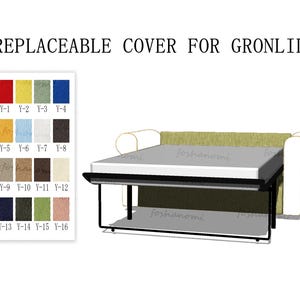 Replaceable Sofa Covers For GRÖNLID 2 Seats Bed Section,Sofa covers,GRÖNLID sofa covers,sofa covers for Gronlid,Couch covers for Gronlid
