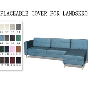 Replaceable Sofa Covers For LANDSKRONA(4 Seats With Chaise/3 Seats+Chaise),LANDSKRONA sofa covers,Couch cover for Landskrona,Couch Covers