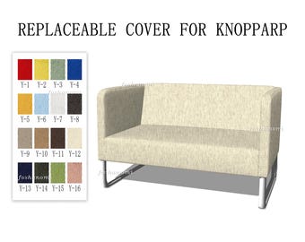 Vervangbare bankhoezen voor KNOPPARP (2 stoelen, 3 stoelen), knopparp hoes, comfortabel, 500 + stofkleuropties