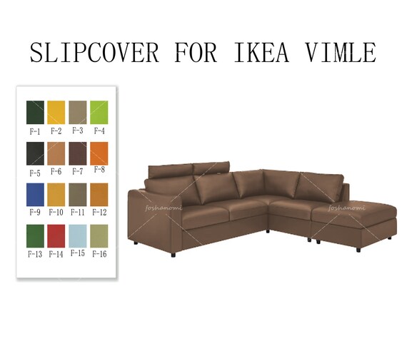 Replaceable Sofa Covers for IKEA VIMLE 4 Seats Corner One Open