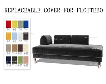 Replaceable Covers For FLOTTEBO Sofa Bed,Flottebo Slipcover,Comfortable,500 + fabric color options