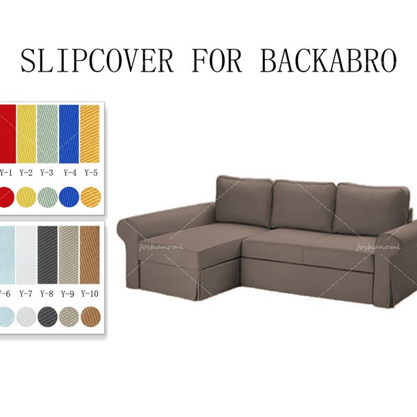 Austauschbare Sofabezüge Für IKEA BACKABRO(2-Sitzer Bett+Chaise),Bezug für Backabro Sofa,Bezug für IKEA Backabro Sofa,Couchbezüge