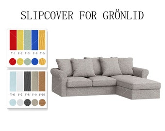 Replaceable Sofa Covers For GRÖNLID Sofa covers 3 Seats With Chaise(2 Seats+Chaise),Gronlid sofa covers,couch covers for Gronlid,sofa covers