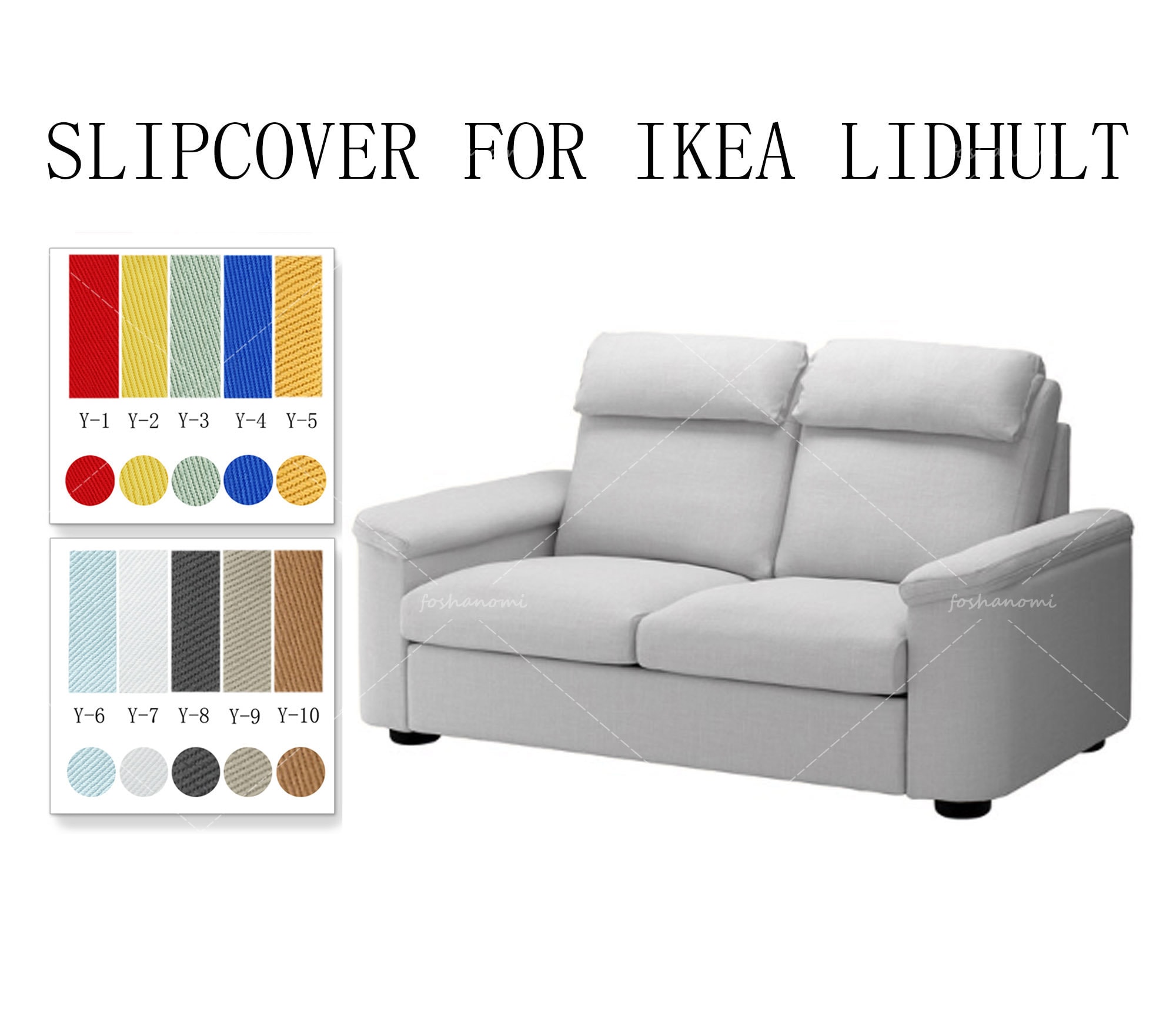 Replaceable Sofa Covers for IKEA LIDHULT 2 Seats Bed ikea Sofa