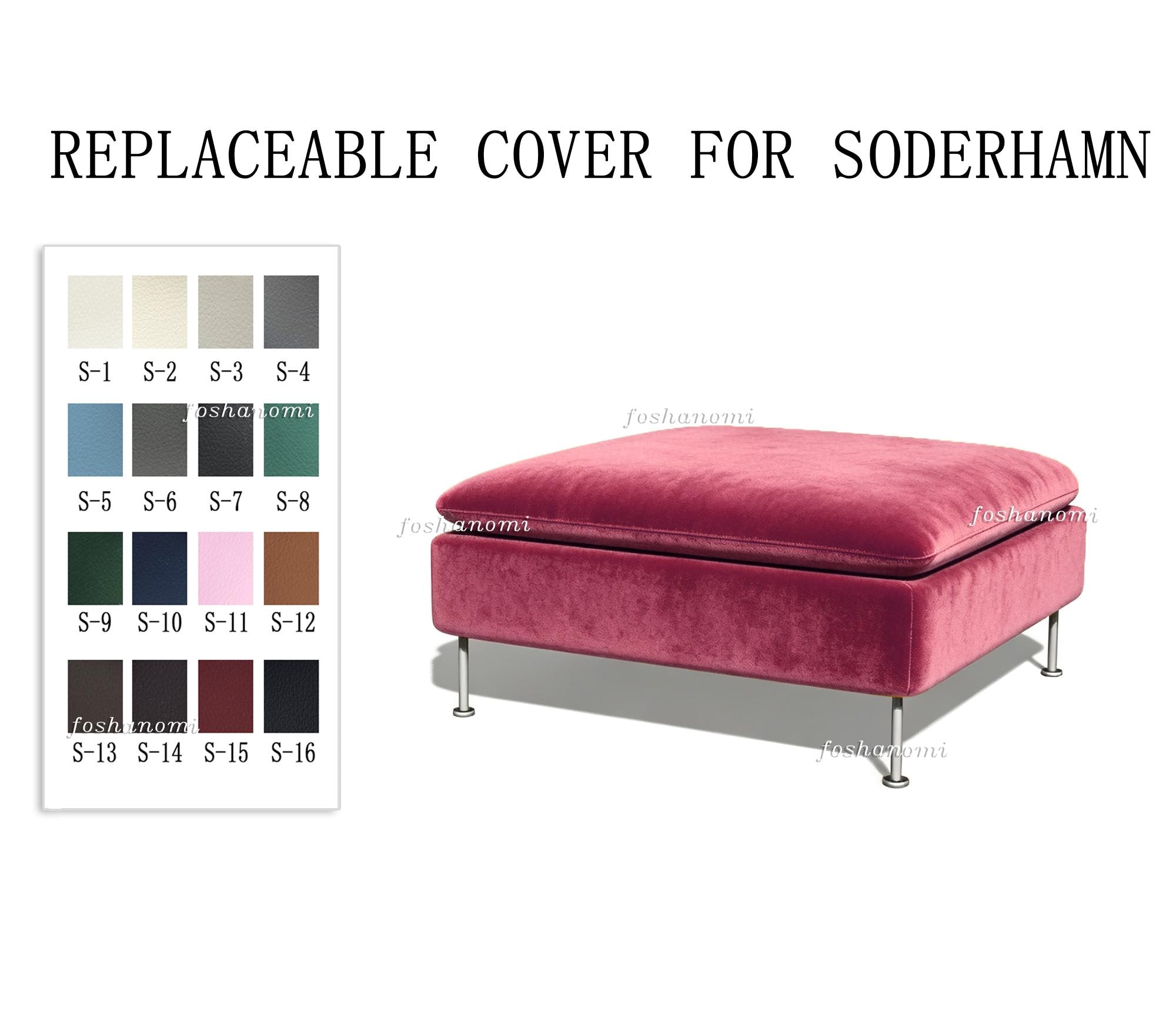 SÖDERHAMN（オットマン）用交換可能ソファカバー、Soderhamnスリップ