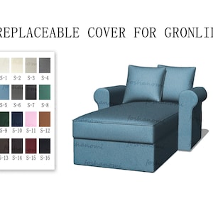 Replaceable Sofa Covers For GRÖNLID(Chaise),Sofa covers,GRÖNLID sofa covers,sofa covers for Gronlid,Couch Covers,covers for Gronlid sofa