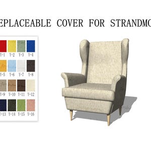 Replaceable Sofa Covers For STRANDMON(1 Seat),Chair covers,Strandmon sofa covers,covers for Strandmon sofa,Slipcovers for Strandmon chairs