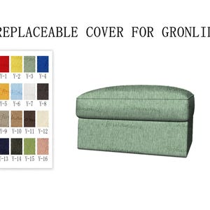 Replaceable Sofa Covers For GRÖNLID(Footstool),Sofa covers,GRÖNLID sofa covers,sofa covers for Gronlid,Couch cover for Gronlid,Sofa cover