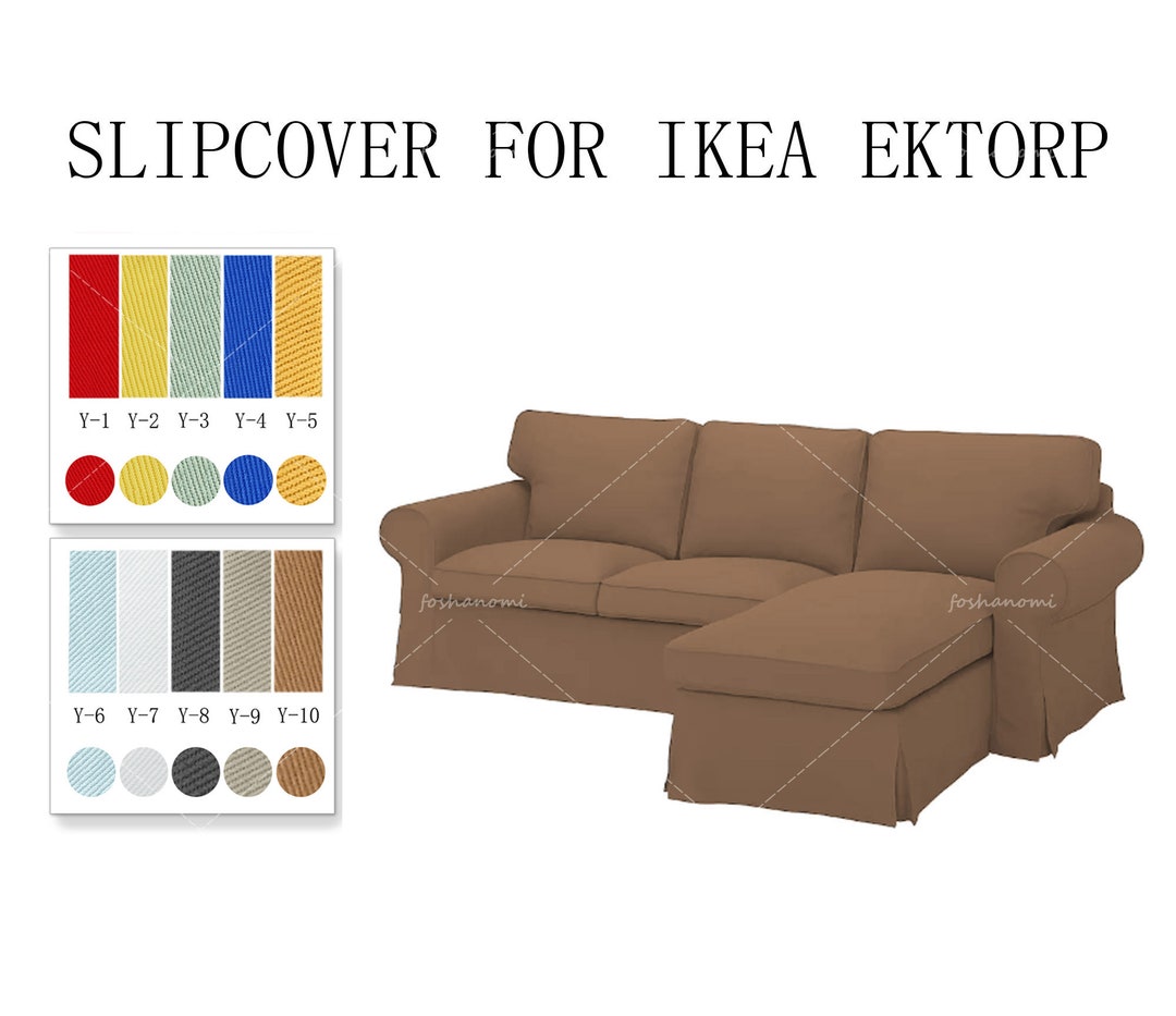 Replaceable Sofa Covers for IKEA EKTORP3 Seats With Chaise/2
