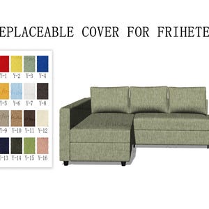 Replaceable Sofa Covers For FRIHETEN(2 Seats Bed+Chaise),Sofa covers,Friheten sofa covers,couch covers for Friheten,sofa covers for Friheten