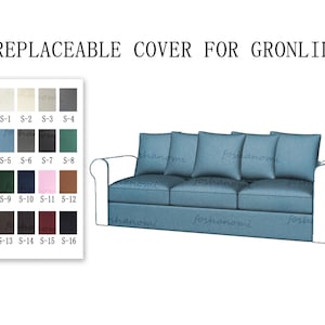 Replaceable Sofa Cover For GRÖNLID 3 Seats Section,Sofa covers,GRÖNLID sofa cover,sofa cover for Gronlid,sofa cover,Couch Covers for Gronlid