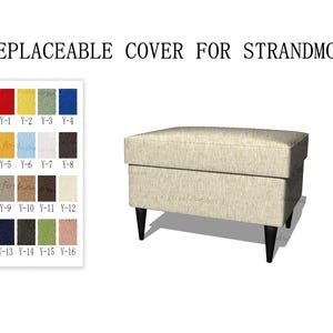 Replaceable Sofa Covers For STRANDMON(Footstool),Ottoman covers,Strandmon sofa covers,covers for Strandmon sofa,sofa covers for Strandmon