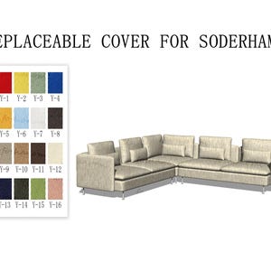 Austauschbarer Sofa Bezug für Modell SÖDERHAMN,Soderhamn Sofa Bezug,Couch Bezug,Soderhamn Sofa Bezug,Soderhamn Couch Bezug,