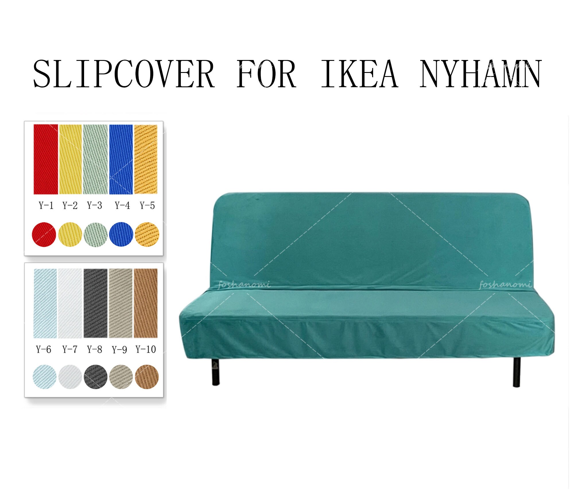 Replaceable Sofa Covers for IKEA NYHAMN3 Seats Bed ikea Sofa Cover