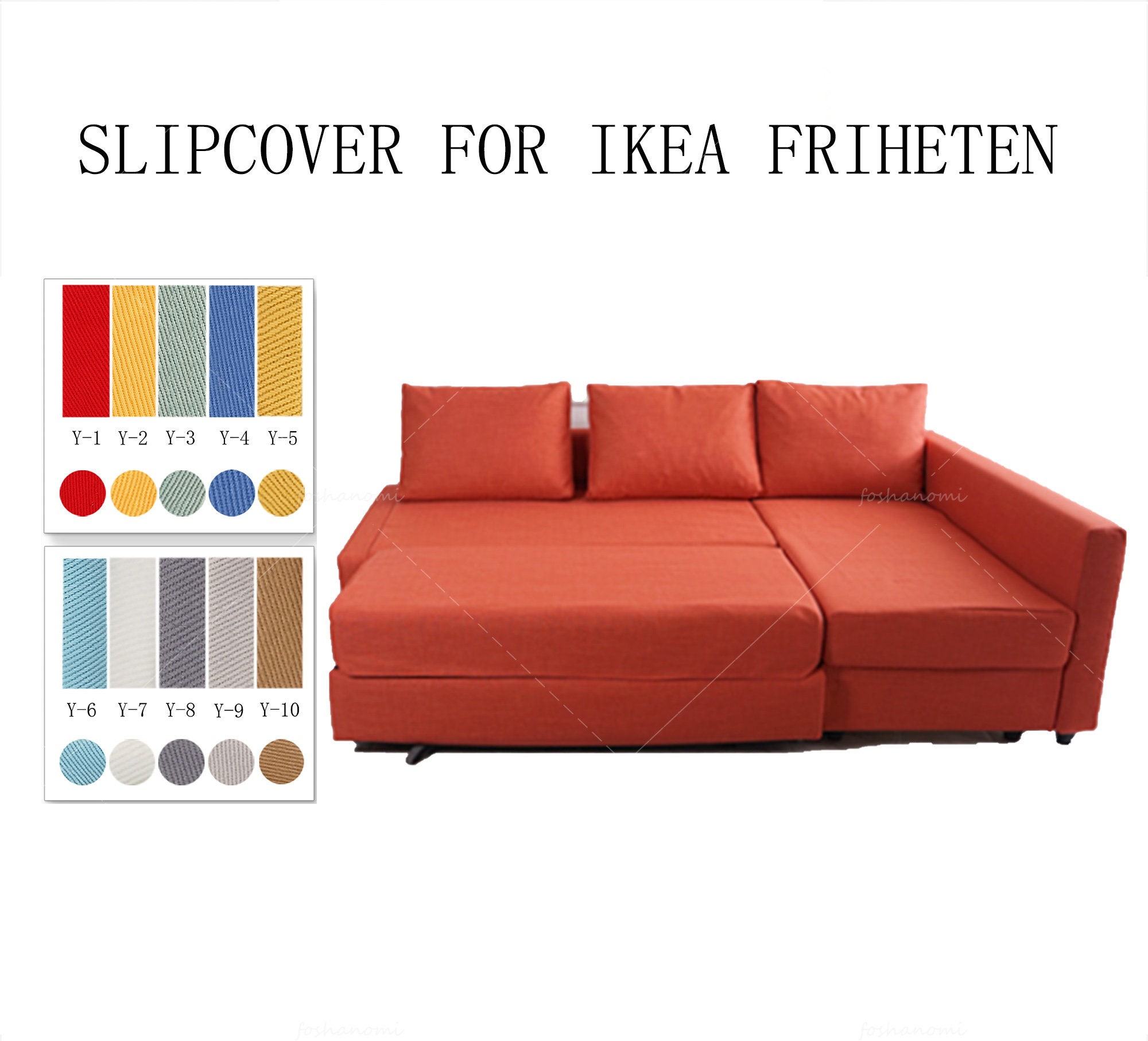Ijsbeer Niet doen Fruitig IKEA FRIHETEN Sofa covers 3 zits hoek slaapbank met opslag - Etsy Nederland