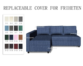 Vervangbare bankhoezen voor FRIHETEN (2 plaatsen bed + chaise longue), hoes friheten, 500+ stofkleuropties