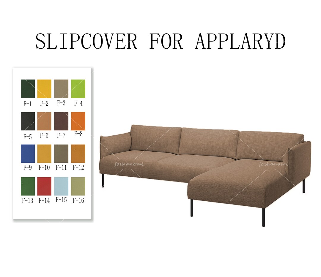 Replaceable Sofa Covers for IKEA APPLARYD3 Seats With Chaise/2 Seats