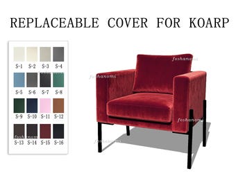 Fundas de sofá reemplazables para KOARP (1 plaza), fundas para sillones, fundas para KOARP, más de 500 opciones de colores de tela.