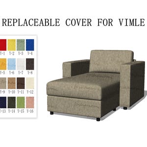 Replaceable Sofa Covers For VIMLE( Chaise ),Sofa covers,Vimle sofa cover,sofa covers for Vimle,couch covers for Vimle,sofa cover,couch cover