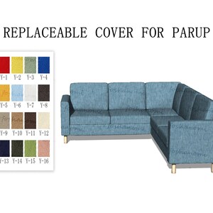 Replaceable Sofa Covers For PÄRUP Corner 2 Seats+2 Seats,Sofa covers,PÄRUP sofa covers,sofa cover for Parup,Couch cover for Parup,sofa cover