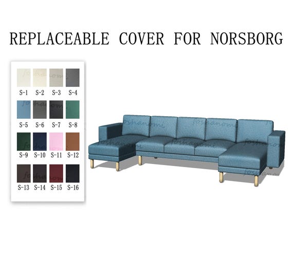 Replaceable Sofa Covers for NORSBORG(3 Seats+2 Chaise),couch
