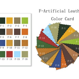 Artificial leather samples,A-Soft Artificial Leather,B-Thick Artificial Leather,F-Artificial Leather