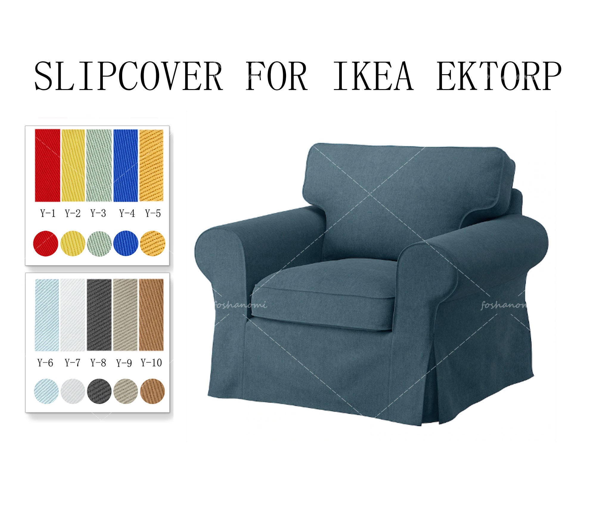 Ektorp Chair Cover White Etsy