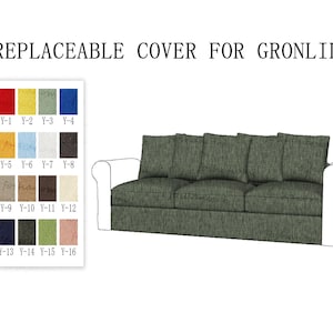 Replaceable Sofa Covers For GRÖNLID 3 Seats Section,Sofa cover,GRÖNLID sofa cover,sofa cover for Gronlid,sofa covers,Couch Cover for Gronlid