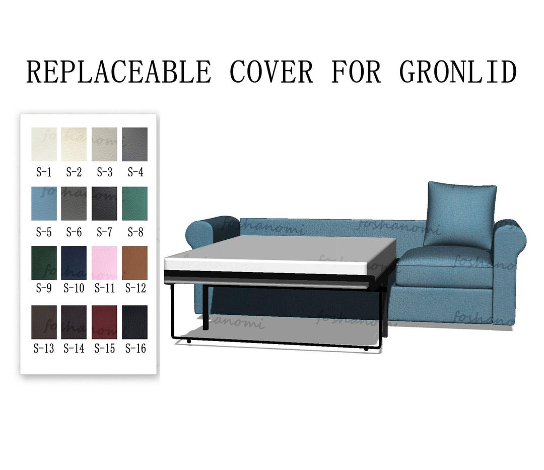 GRÖNLID 3人掛けソファ カバー GRÖNLID 3人掛けベッド用交換ソファカバー、ソファカバー、Gronlid