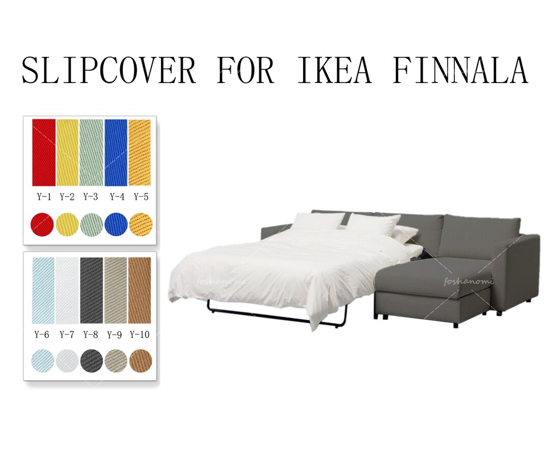 Replaceable Sofa Covers for IKEA FINNALA Sleeper Sofa3 Seats Sofa Bed