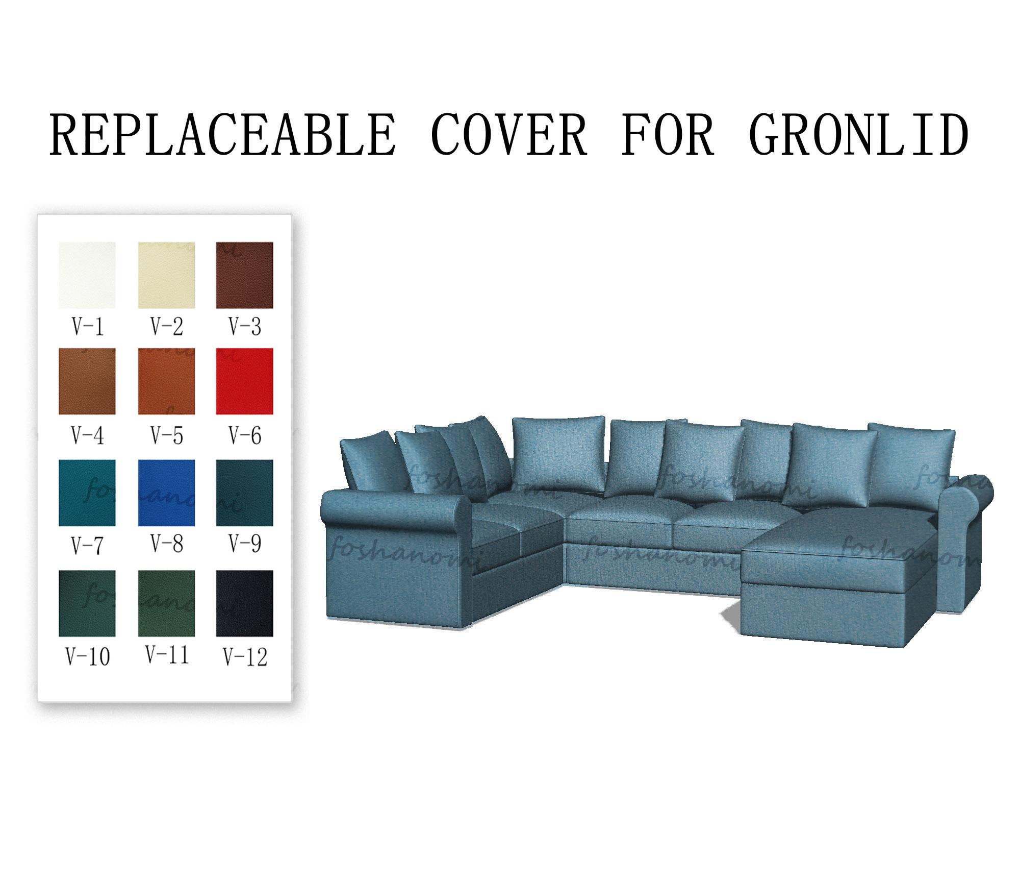 Replaceable Sofa Covers for GRONLID 5 Seats Corner Sofa With Chaise sofa Covers gronlid Sofa Covers covers for Gronlid Sofa couch Covers Etsy