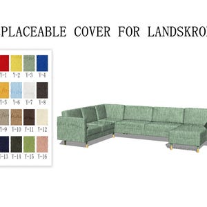 Replaceable Sofa Covers For Model of LANDSKRONA,Sofa covers,LANDSKRONA sofa covers,sofa covers for Landskrona,Couch covers for Landskrona