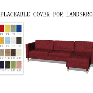 Replaceable Sofa Covers For LANDSKRONA(4 Seats With Chaise/3 Seats+Chaise),LANDSKRONA sofa covers,sofa covers for Landskrona,Couch Covers