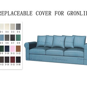 Replaceable Sofa Covers For GRÖNLID(3 Seats),Sofa covers,GRÖNLID sofa covers,sofa cover for Gronlid,Couch Covers for Gronlid,Sofa cover