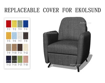 Replaceable Sofa Covers For EKOLSUND(Armchair),Ekolsund Slipcover,Comfortable,500 + fabric color options