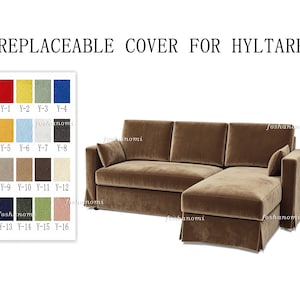 Utbytbara sofföverdrag för modell HYLTARP, HyLtarp-överdrag, bekvämt, 500+ tygfärgsalternativ