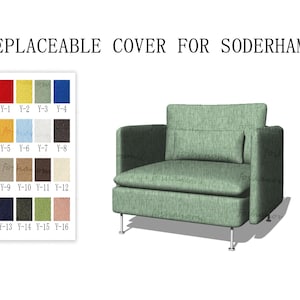 Capas de sofá substituíveis para SODERHAMN (poltrona), capas de sofá, capas de sofá Soderhamn, capas para sofá Soderhamn, capas de sofá para Soderhamn
