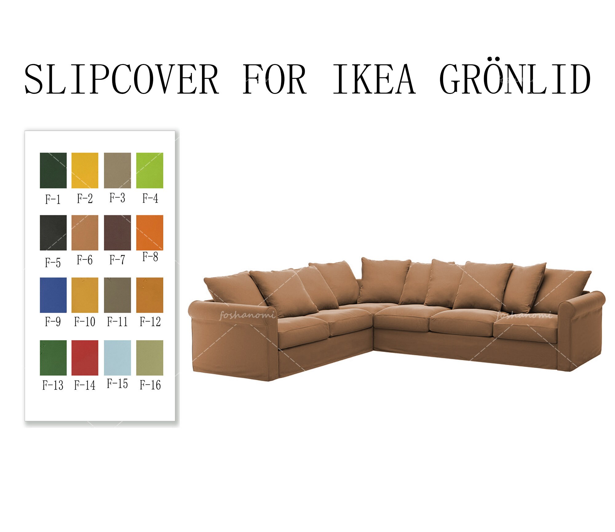 Replaceable Sofa Covers for IKEA GR NLID Corner 2 Seats3 Seats
