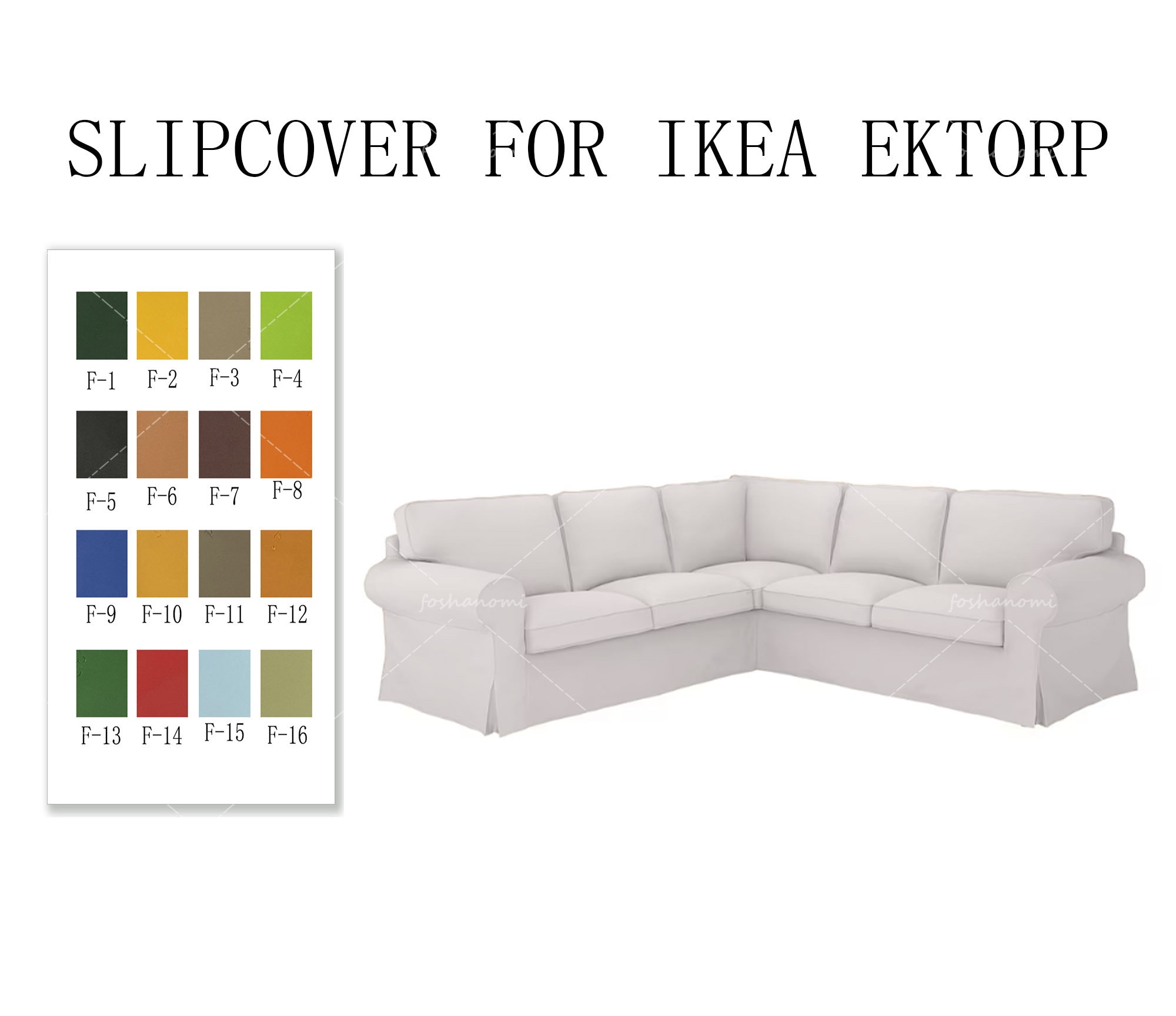 Ektorp 3 Seat Sofa Cover, Custom Made to Fit Ektorp 3 Seat Sofa, Ektorp  Slipcover, Ektorp Replacement Cover, Ektorp Slipcover, Ektorp 