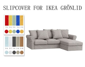 Replaceable Sofa Covers For IKEA GR NLID Sofa covers 3 Seats With Chaise 2 Seats Chaise ikea Gronlid sofa covers couch covers sofa covers