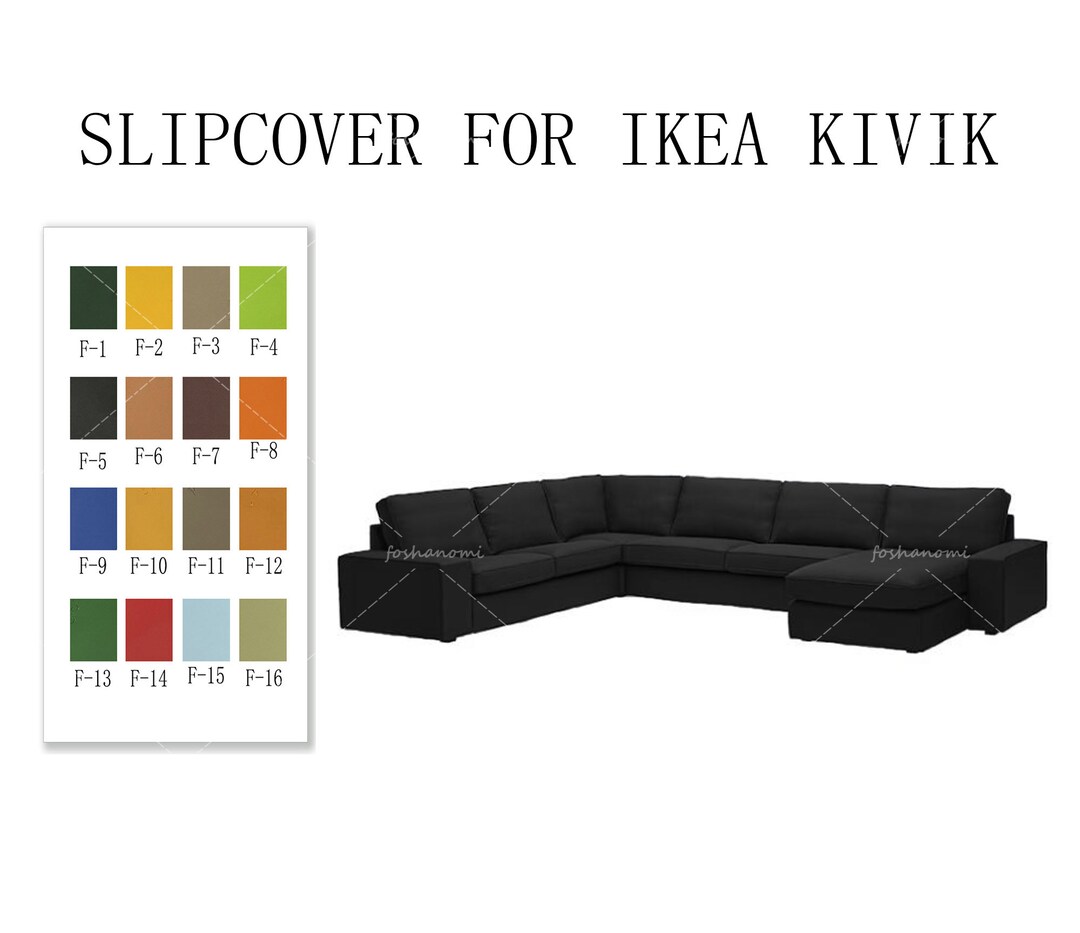 Replaceable Sofa Covers for IKEA KIVIK 6 Seats With Chaisecorner2