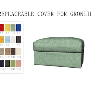 Replaceable Sofa Covers For GRÖNLID(Footstool),Sofa covers,GRÖNLID sofa covers,sofa cover for Gronlid,Couch cover for Gronlid,Sofa cover
