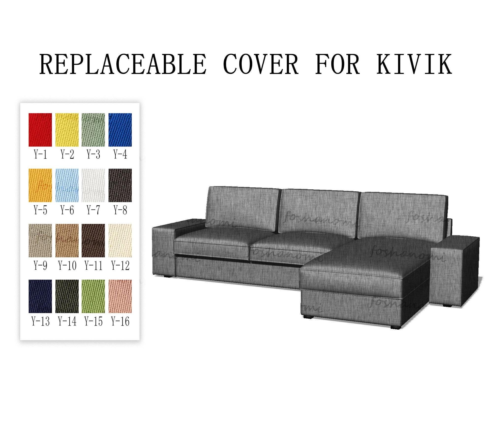 Kivik Leather Sofa Cover With Chaise