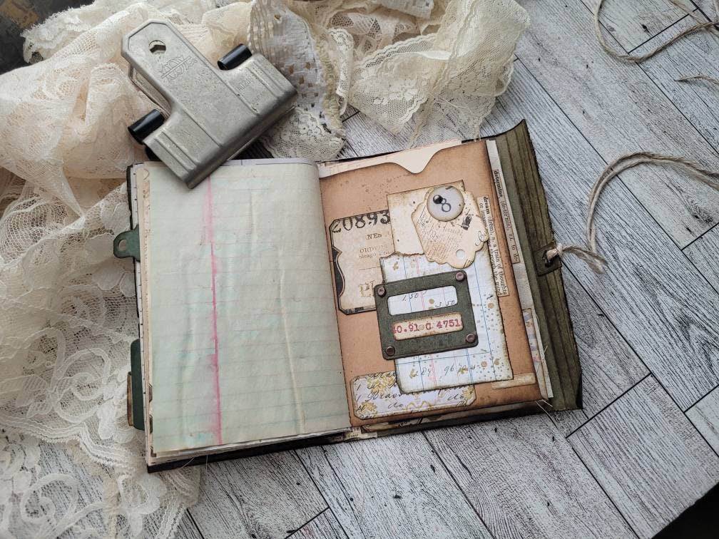 Vintage Looking Mini Journal Done in Junk Journal Style - Etsy