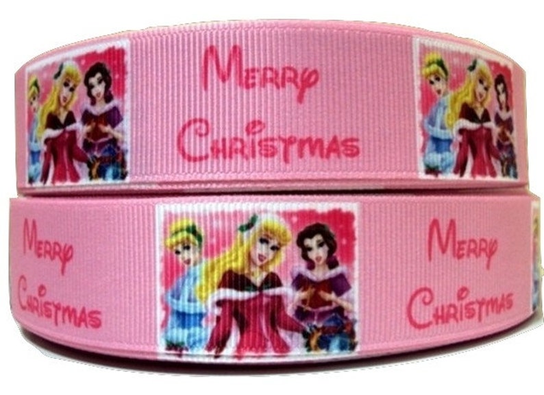 1 metre Princess Christmas Ribbon grosgrain ribbon 1quot; 25mm