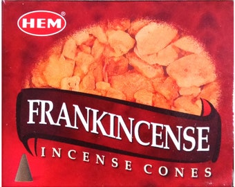 Incense cones, HEM Frankincense, 10 incense cones #11252