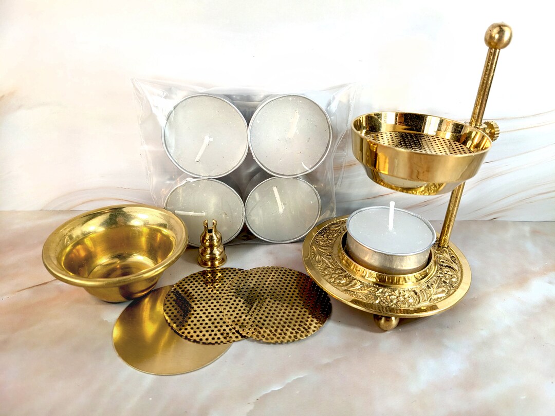 Tea Light Incense Burner Resin and Loose Incense Burner Oil Etsy